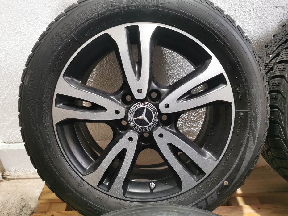 Jante originale Mercedes A-B-C class R16 cu anvelope de iarna