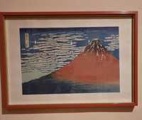 Litografie veche Aka Fuji (Red Fuji)