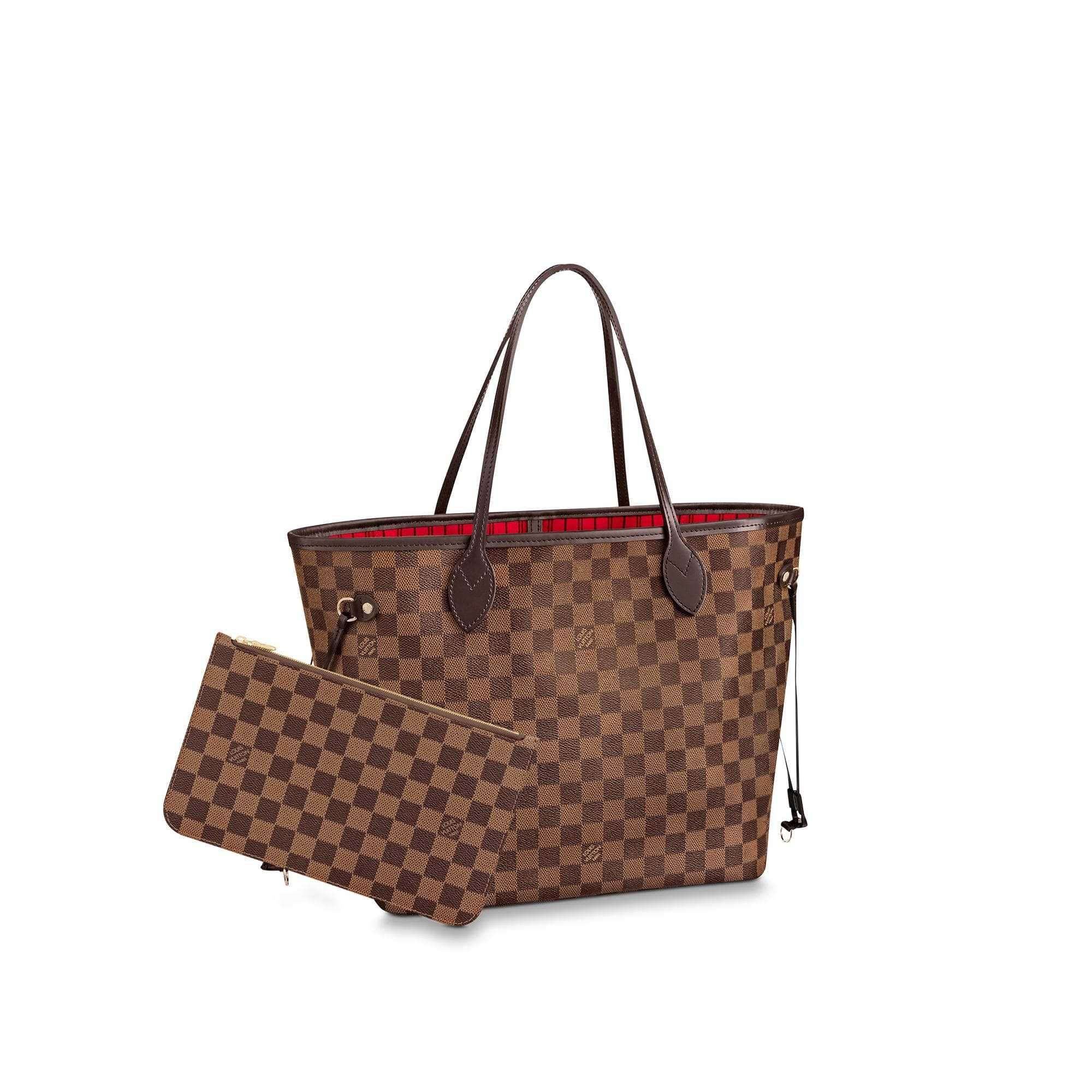 Louis Vuitton Елегантна Просторна Дамска Чанта Neverfull MM