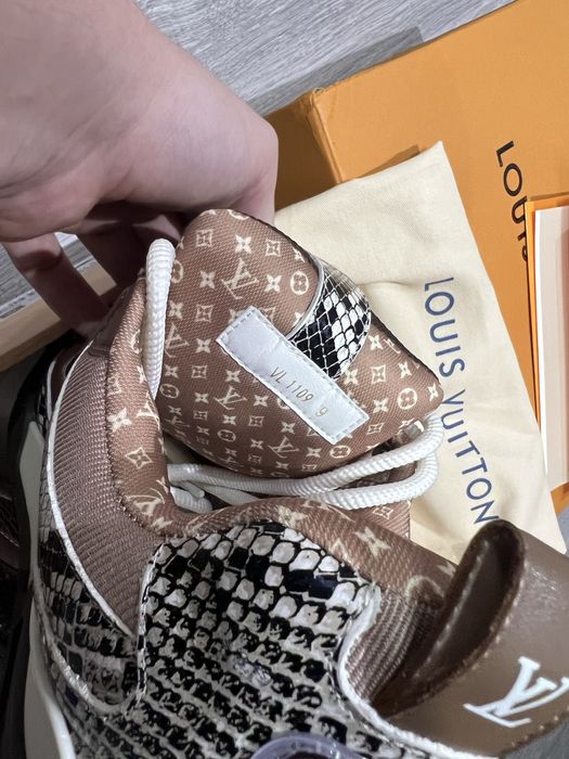 LV Louis Vuitton Skate Sneakers Brown/Snake Skin