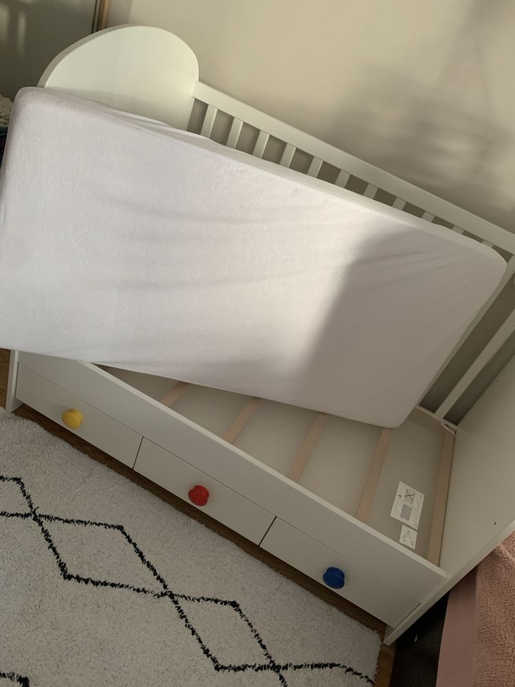Бебешко креватче с 3 чекмеджета IKEA