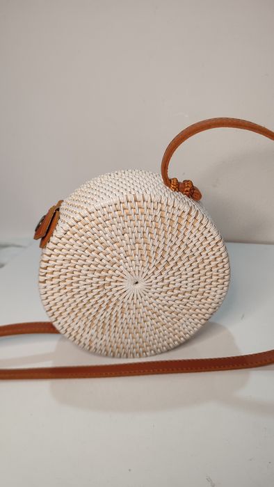 Geantă handmade Gave Lux alb fildeș