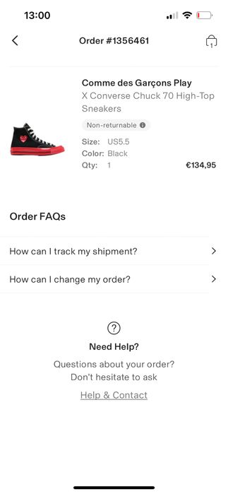 Converse Comme des Garcons marimea 38