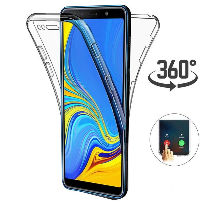 Husa 360 Slim Fata Spate Silicon Clar Samsung A6 A6 Plus A7 A8 2018