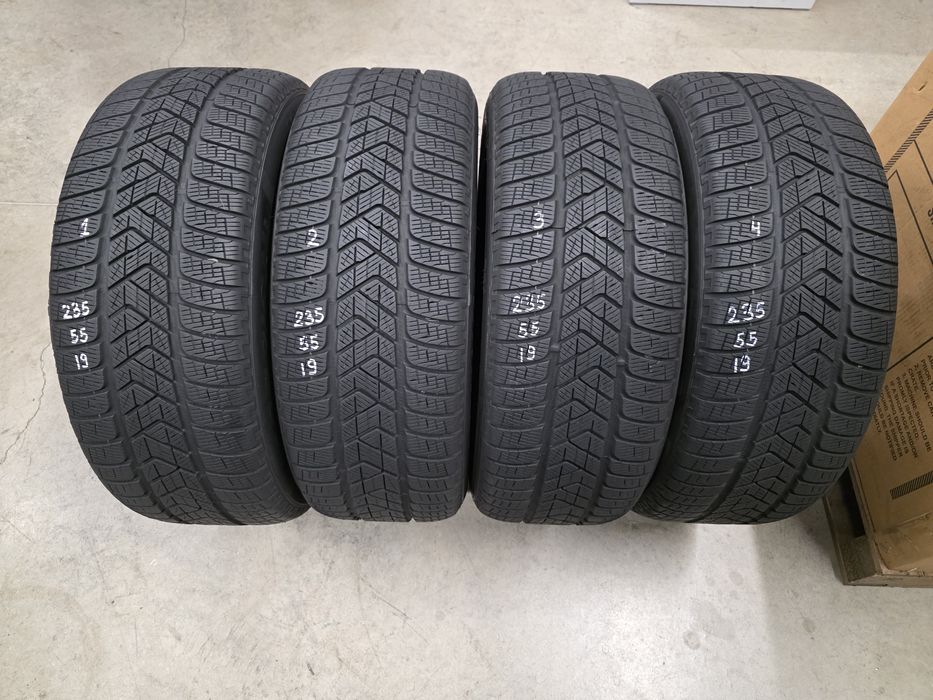 235/55/19 101H XL 4бр.PIRELLI WINTER Неразличими от НОВИ,MOE,RUN FLAT