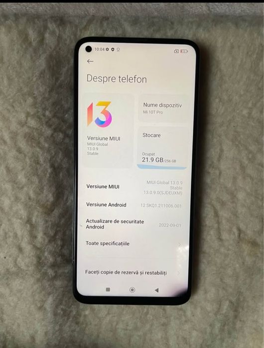Vând Xiaomi Mi 10T Pro, Dual SIM, 256GB, 8GB RAM, 5G, Cosmic