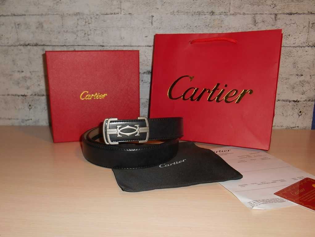 Мъжки дамски колан Cartier естествена кожа