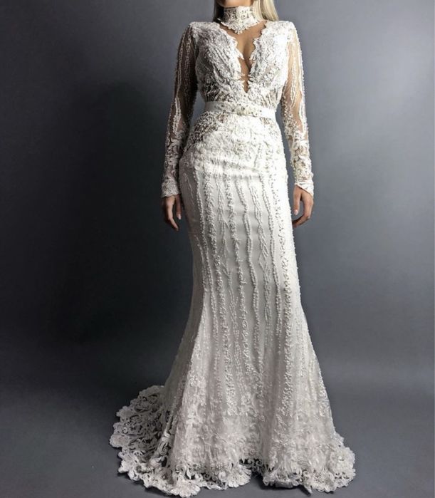 Rochie mireasa creatie Alinka cu trena detasabila