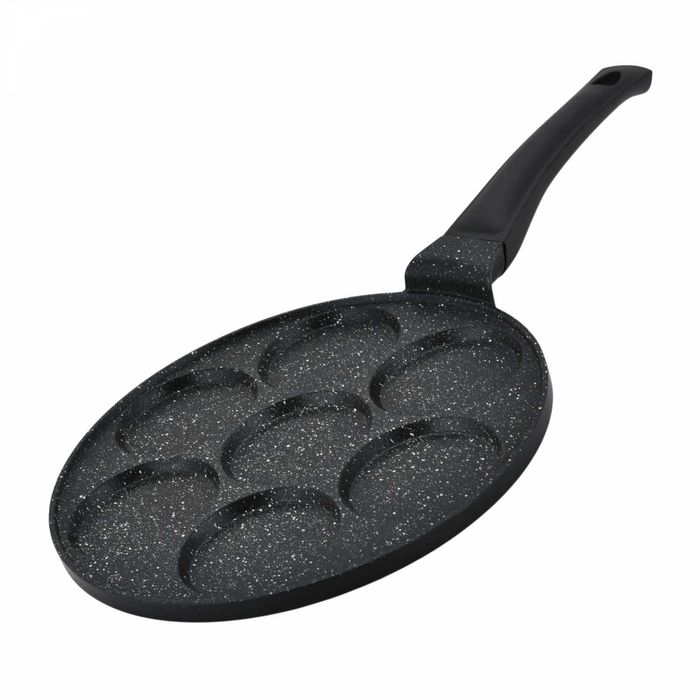 Tigaie pentru Clatite HERZBERG cu diferite forme, diametru 26 cm,negru