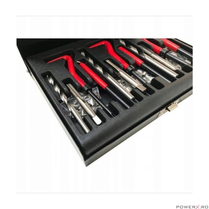 Set pentru reparat filete M6, M8, M10, 88 piese, Verke