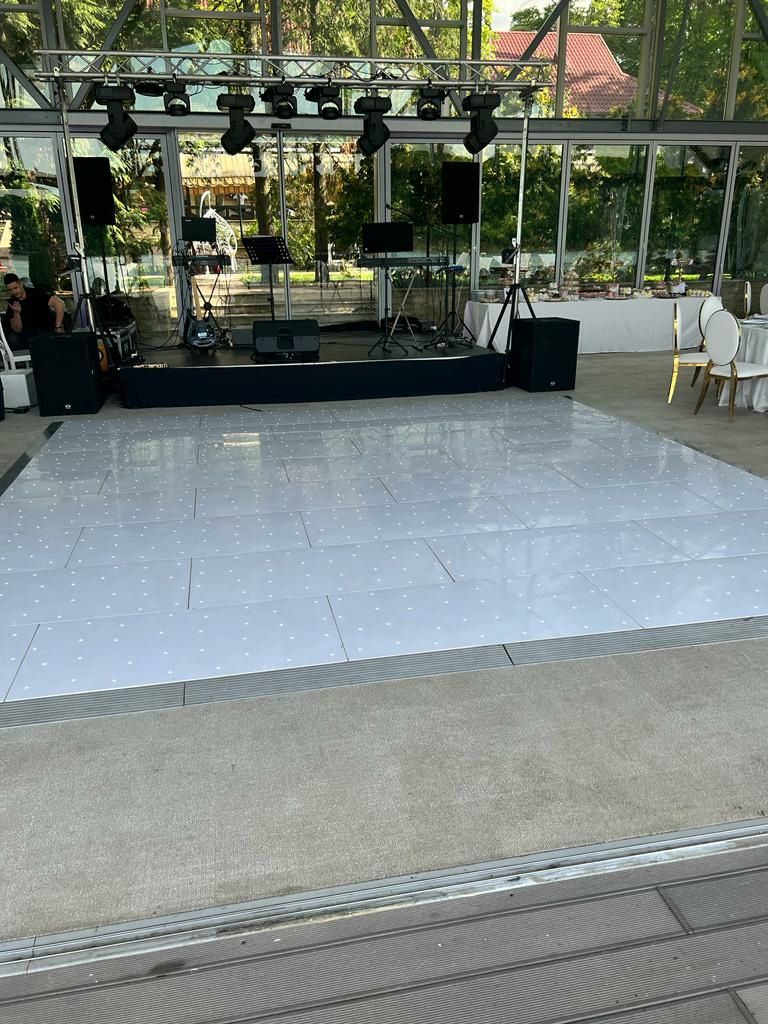 RING DE DANS ALB,RING DE dans  led.Dance Floor, Ring de stel