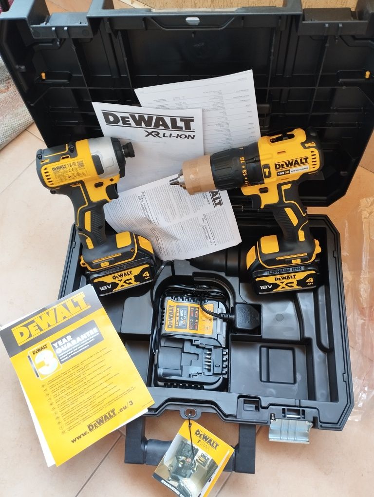 Винтоверт комбиниран и импакт DeWALT, чисто нови 18V 4 Ah Деволт