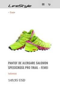 Adidasi de alergare Salomon Speedcross Pro Trail Marine 38.5