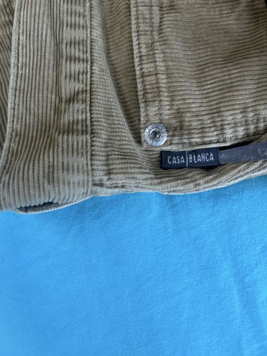 Pantaloni Casablanca din catifea reiată, culoare kaki