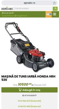 Vand Masina de tuns gazon/iarba Honda hrh 536