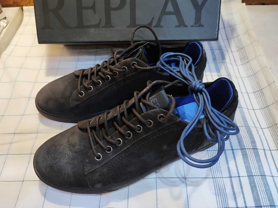 Оригинални нови мъжки обувки REPLAY велур/неопрен размер 44