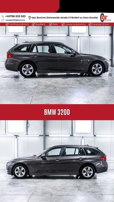 BMW 320D 185CP Înmatriculat RO Climatronic Navi Senzori Scaune sport