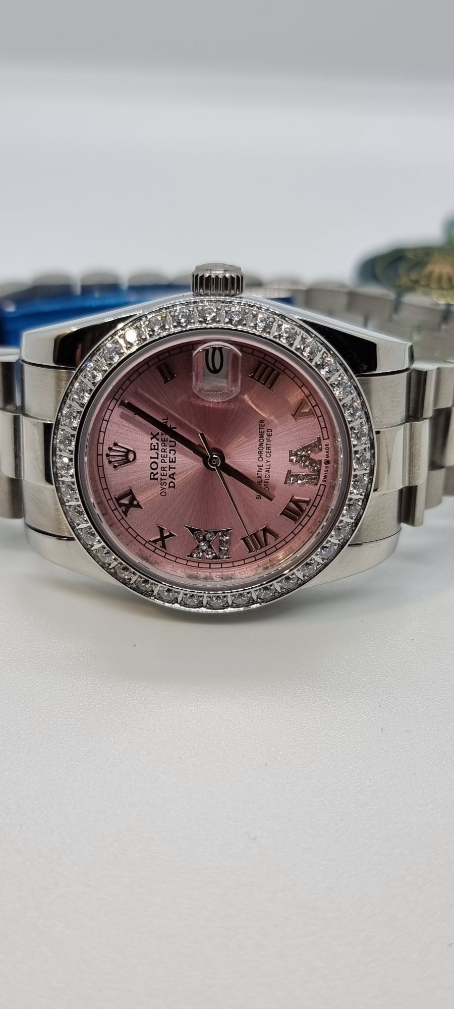 Дамски Rolex Datejust 31мм Pink Dial Diamond Bezel