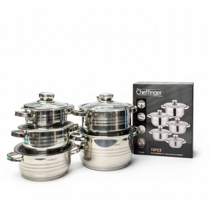 Комплект тенджери Cheffinger 10 части – Винаги вкусна храна.