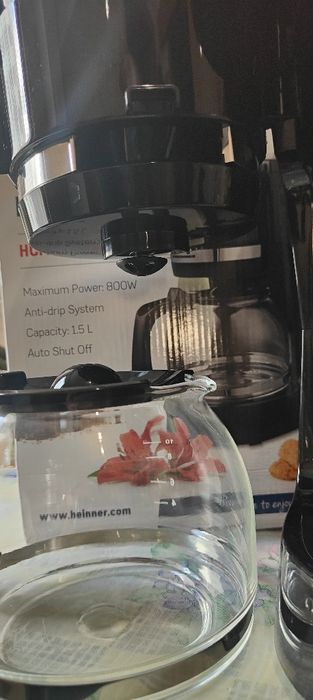Cafetiera Heinner HCM-800BK, 800W, 1.5L, Negru