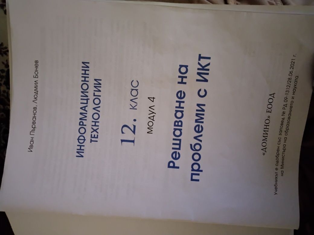 Информационни технологии 12 клас . Изд Домино.Модул 4