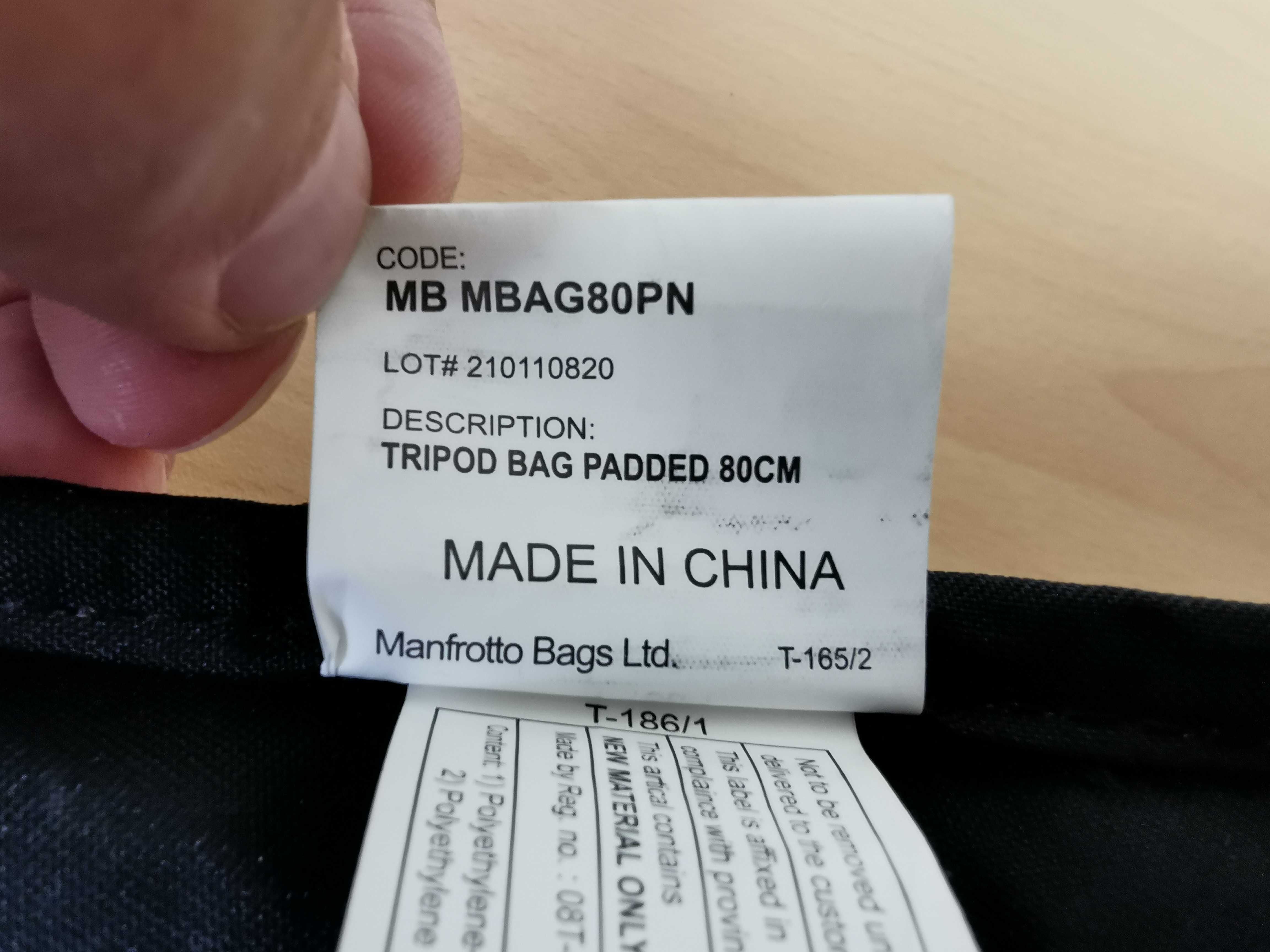Чанта за фотографски статив -трипод Manfrotto MBAG80PN 80cм подплатена