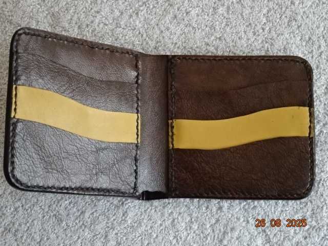 мъжки портфейл /ръчна изработка/ естествена кожа