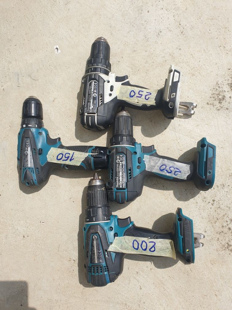 makita 18 v  și 12 v originală și acumulatori 18v