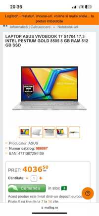 Laptop asus produs nou