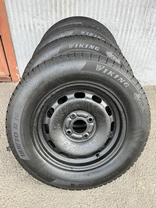 Jante otel 4x108mm, anvelope iarna 185/70 R14 Ford Focus Fiesta Fusion