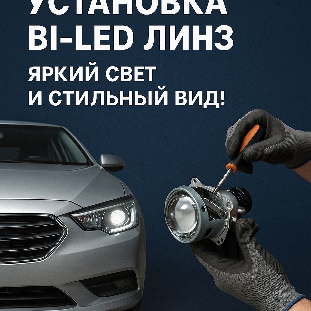 Установка билед Установка линз Би лед Bi led
