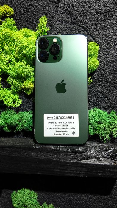 iPhone 13 Pro Max 128gb Green Neverlocked Bat 100%/Fact+Garantie