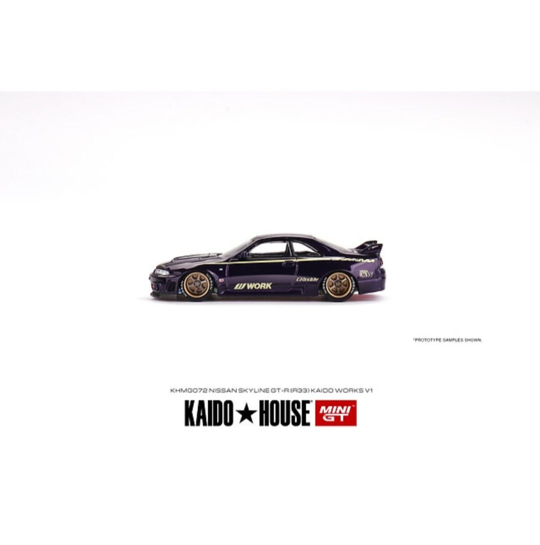 Macheta Mini GT 1/64 Nissan Skyline GT-R (R33) Kaido Works V1