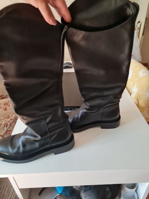 Сапоги кожа до колен