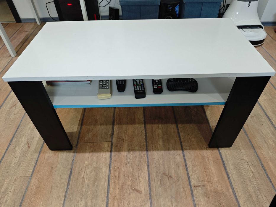 Холна маса Медея / Medea - черно шагре и бял хай глос ПДЧ 100/50/51