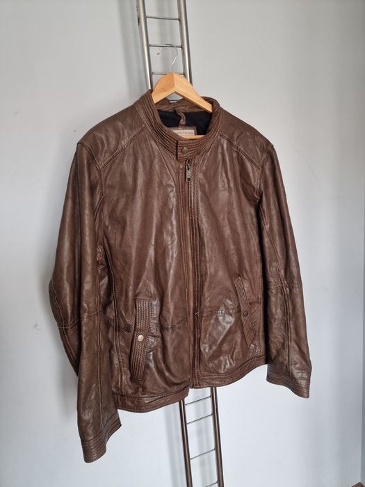 Страхотно мъжко кожено яке естествена кожа ANGELO LITRICO размер 3XL