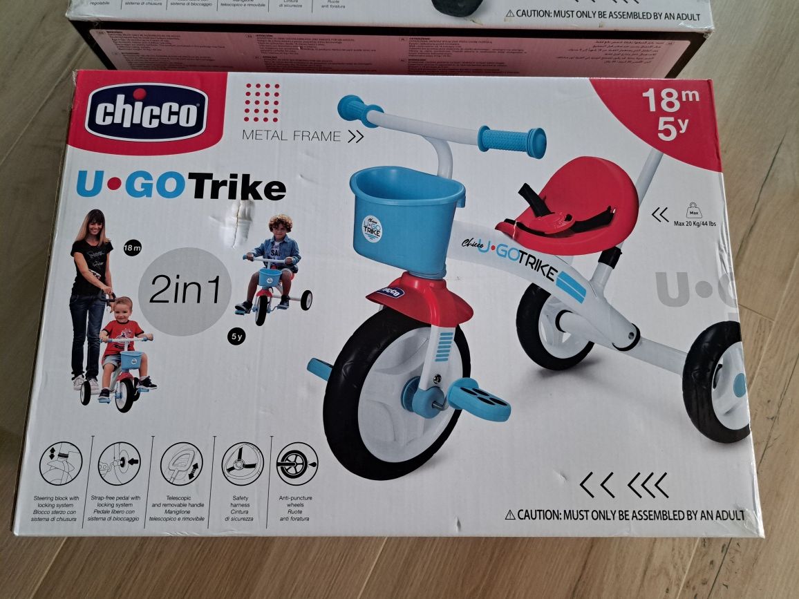 Tricicleta Chicco Pelica /Ugo cu pedale, 18luni+