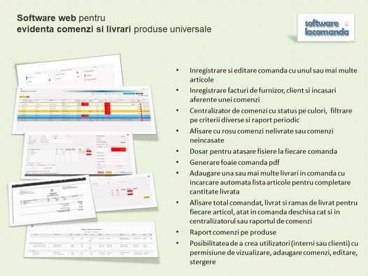 Aplicatie web pentru evidenta comenzi si livrari