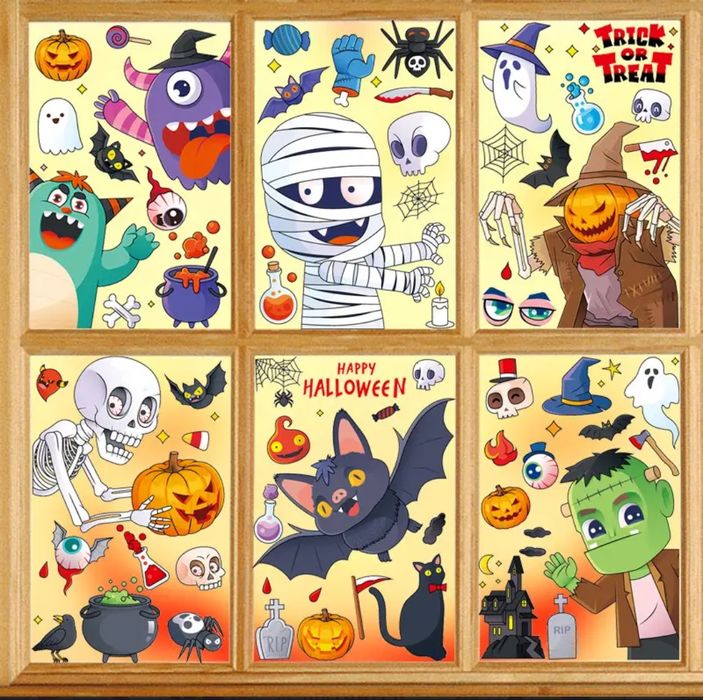 Наклейки на стекло 30см, любую поверхности Хэллоуин