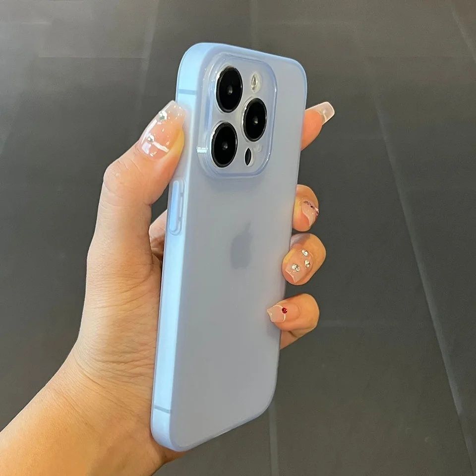 IPhone 15,14,13,12 всички модели Силиконов улта-тънък 0,2мм кейс матов