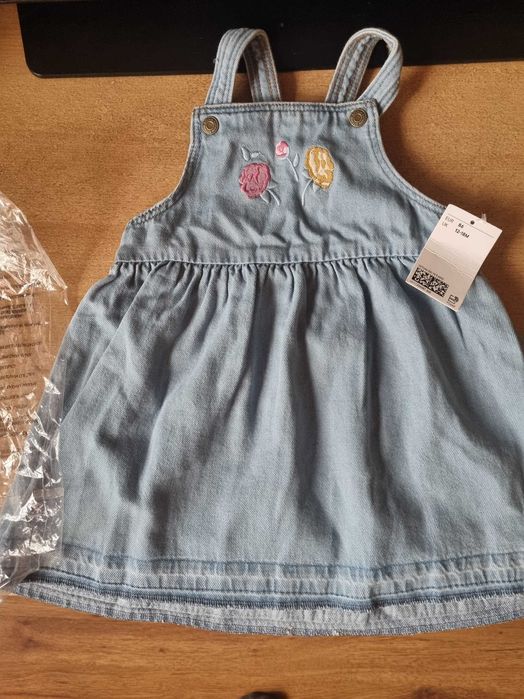 Нов дънков сукман h&m 86 размер, 18-24 месеца