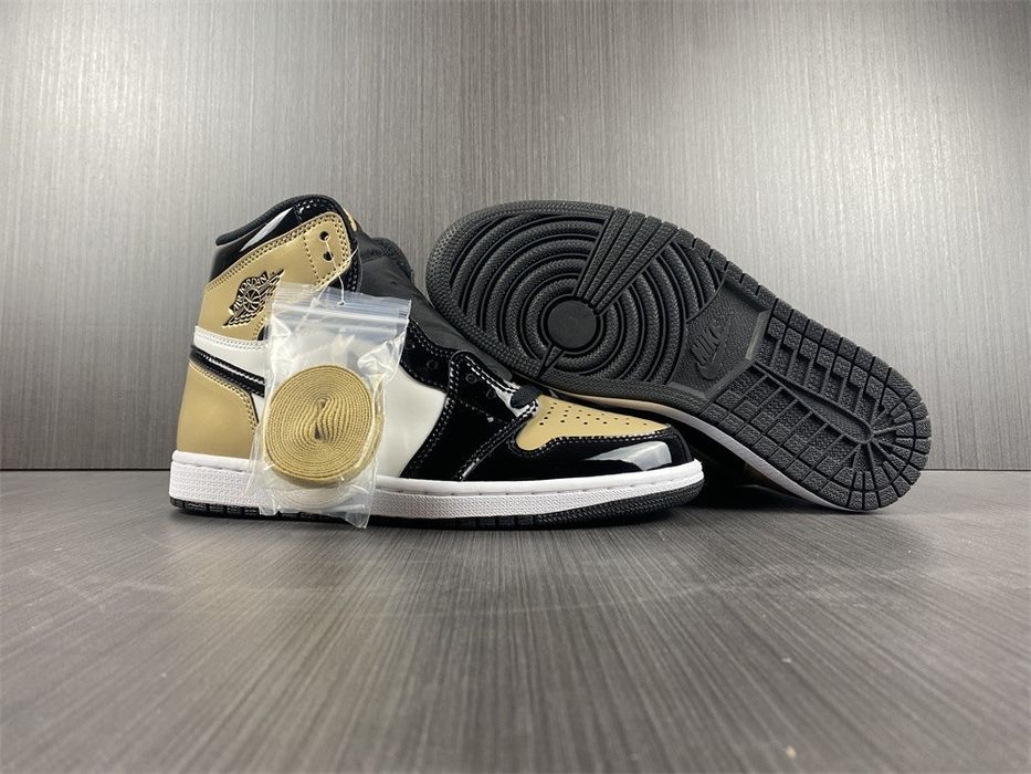 Air Jordan 1 Retro High Patent Gold TOE  NRG