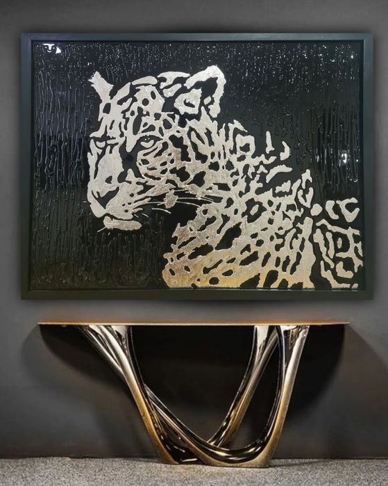 Картина Платиновый леопард