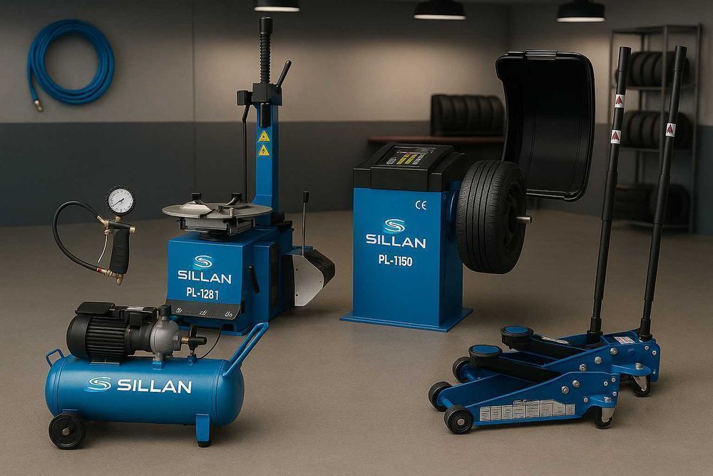 Комплект для СТО Шиномонтажный станок Балансир Компрессор Домкрат