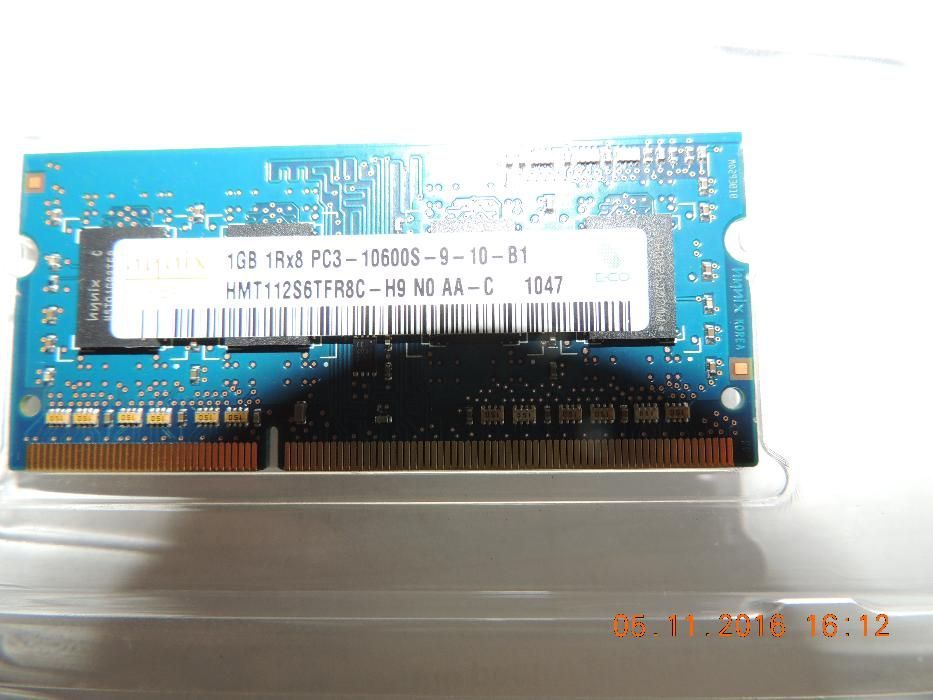 Memorie RAM DDR 3 laptop HYNIX 1GB 1rx8 PC3-10600S-9-10-B1