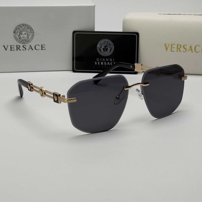 Слънчеви очила Versace Oversize Black Brown Limited Версаче УВ400 CE