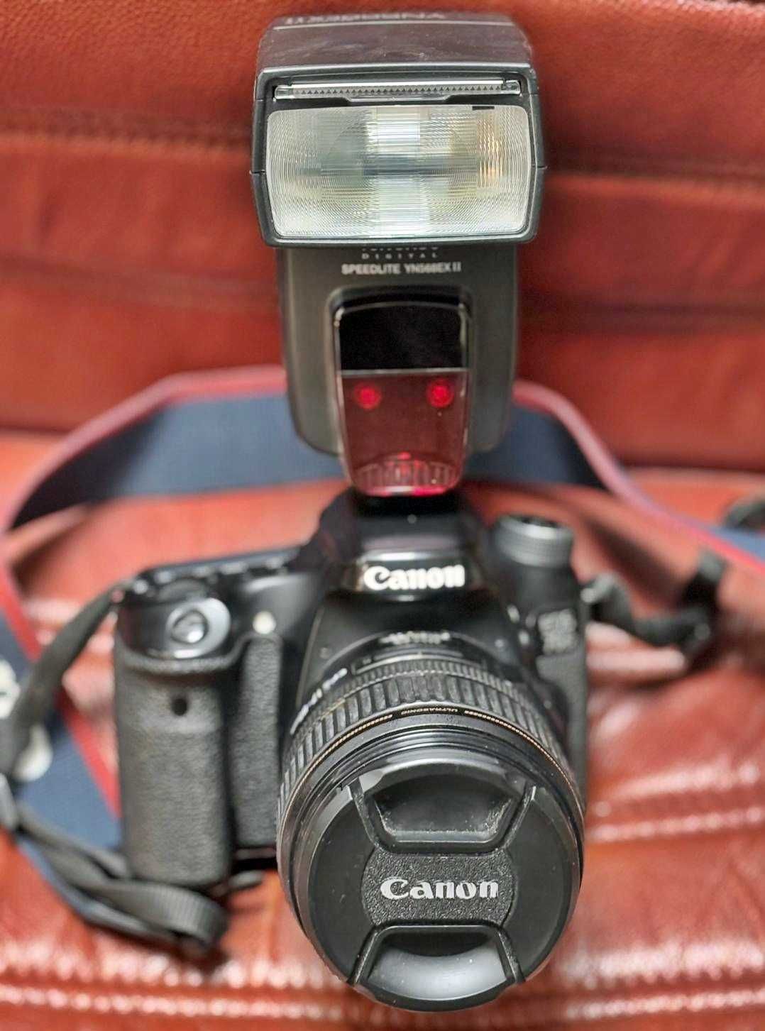 Canon EOS 70D kit + obiectiv EF-S 17-85mm + blitz extern, garantie