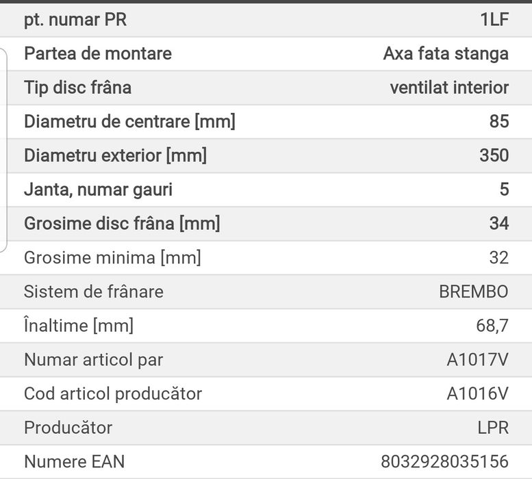 Disc frana fata AUDI Q7. PORSCHE CAYENNE. Touareg