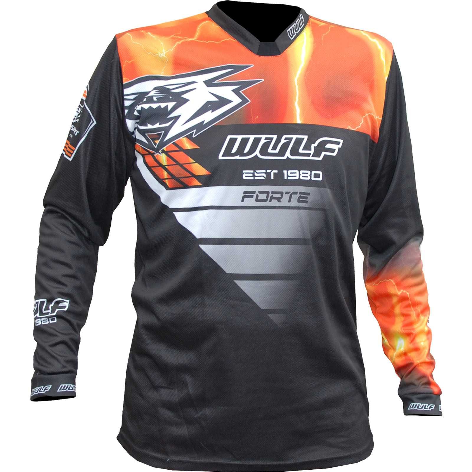 Tricou motocross atv Forte Wulfsport Nero-Gold M