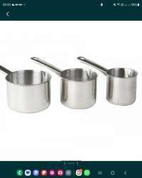 SET 3 IBRICE INOX 330/250/170 ml foarte usor de intretinut datorita ma